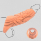 Real Texture Penis Extender, Silicone Silicone Penis Sleeve Extender with Penis Ring