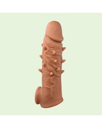 6.5 Inch Silicone Wolftooth Extender Sleeve - 3cm Extension - Waterproof - Adult Pleasure Enhancer