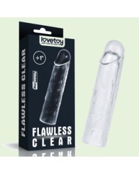 6 inch Clear Extender Sleeve, Realistic Veins, TPE